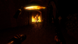 Das Bild zeigt eine gruselige Szene aus einem Spiel. Im Vordergrund ist eine Hand zu sehen, die eine Taschenlampe hält. Ein Charakter rennt panisch aus einem Bereich, in dem ein großes Feuer brennt. Flammen und Rauch erzeugen eine bedrohliche Atmosphäre, während im Hintergrund eine andere Figur zu erkennen ist, die ebenfalls an der Szene beteiligt ist. Der gesamte Setting vermittelt ein Gefühl von Gefahr und Spannung, das typisch für ein Horrorspiel ist. Das Bild zeigt eine gruselige Szene aus einem Spiel. Im Vordergrund ist eine Hand zu sehen, die eine Taschenlampe hält. Ein Charakter rennt panisch aus einem Bereich, in dem ein großes Feuer brennt. Flammen und Rauch erzeugen eine bedrohliche Atmosphäre, während im Hintergrund eine andere Figur zu erkennen ist, die ebenfalls an der Szene beteiligt ist. Der gesamte Setting vermittelt ein Gefühl von Gefahr und Spannung, das typisch für ein Horrorspiel ist.