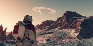 Das Bild zeigt einen Astronauten, der in einer faszinierenden, fremden Landschaft steht. Er blickt auf majestätische Berge, die mit Schnee bedeckt sind. In der oberen Bildhälfte schwebt ein beeindruckender Planet oder ein Ringkörper, der eine geheimnisvolle Atmosphäre erzeugt. Der Himmel ist von sanften Farbtönen durchzogen, die auf eine Abend- oder Morgendämmerung hindeuten. Die gesamte Szenerie strahlt eine Mischung aus Abenteuerlust und Erkundungsdrang aus, passend zu einem Sci-Fi-Universum. Das Bild zeigt einen Astronauten, der in einer faszinierenden, fremden Landschaft steht. Er blickt auf majestätische Berge, die mit Schnee bedeckt sind. In der oberen Bildhälfte schwebt ein beeindruckender Planet oder ein Ringkörper, der eine geheimnisvolle Atmosphäre erzeugt. Der Himmel ist von sanften Farbtönen durchzogen, die auf eine Abend- oder Morgendämmerung hindeuten. Die gesamte Szenerie strahlt eine Mischung aus Abenteuerlust und Erkundungsdrang aus, passend zu einem Sci-Fi-Universum.
