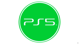 Das Bild zeigt das Logo der PlayStation 5 in einem klaren, minimalistischen Design. Der Hintergrund ist in einem lebhaften Grünton gehalten, während das Logo selbst in Weiß erscheint. Durch die einfache Gestaltung sticht das PS5-Logo hervor und vermittelt einen modernen und tech-affinen Eindruck. Es ist klar und gut lesbar, was die Kameraeffekte und die Farbwahl unterstreicht.