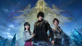 Das Bild zeigt eine dramatische Szene aus dem Spiel Lost Soul Aside. Im Vordergrund stehen drei Charaktere, die unterschiedliches Aussehen und Kleidung haben und eine Mischung aus modernen und fantastischen Stilen zeigen. Hinter ihnen erhebt sich eine eindrucksvolle, mystische Gestalt, die den Hintergrund dominiert. Diese Darstellung vermittelt eine epische Atmosphäre, die den actionreichen und kombobasierten Gameplay-Stil des Spiels widerspiegelt. Die Farben sind lebhaft und kontrastreich, was die spannende Stimmung des Spiels unterstreicht. Das Bild zeigt eine dramatische Szene aus dem Spiel Lost Soul Aside. Im Vordergrund stehen drei Charaktere, die unterschiedliches Aussehen und Kleidung haben und eine Mischung aus modernen und fantastischen Stilen zeigen. Hinter ihnen erhebt sich eine eindrucksvolle, mystische Gestalt, die den Hintergrund dominiert. Diese Darstellung vermittelt eine epische Atmosphäre, die den actionreichen und kombobasierten Gameplay-Stil des Spiels widerspiegelt. Die Farben sind lebhaft und kontrastreich, was die spannende Stimmung des Spiels unterstreicht.