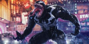 Das Bild zeigt Venom, eine ikonische Figur aus dem Marvel-Universum. Er ist in einer dynamischen Pose dargestellt, umgeben von einer urbanen Kulisse während eines Regenschauers. Der Charakter hat eine muskulöse Erscheinung mit seiner charakteristischen schwarzen und weißen Symbiot-Haut. Sein Gesicht zeigt scharfe Zähne und eine lange Zunge, die ihm ein bedrohliches Aussehen verleihen. Die Atmosphäre wirkt düster und intensiv, was die Kraft und Aggressivität von Venom unterstreicht. Die Lichtverhältnisse und der Regen tragen zur dramatischen Stimmung des Bildes bei. Das Bild zeigt Venom, eine ikonische Figur aus dem Marvel-Universum. Er ist in einer dynamischen Pose dargestellt, umgeben von einer urbanen Kulisse während eines Regenschauers. Der Charakter hat eine muskulöse Erscheinung mit seiner charakteristischen schwarzen und weißen Symbiot-Haut. Sein Gesicht zeigt scharfe Zähne und eine lange Zunge, die ihm ein bedrohliches Aussehen verleihen. Die Atmosphäre wirkt düster und intensiv, was die Kraft und Aggressivität von Venom unterstreicht. Die Lichtverhältnisse und der Regen tragen zur dramatischen Stimmung des Bildes bei.