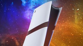 Das Bild zeigt eine PlayStation 5, die vor einem bunten, galaktischen Hintergrund platziert ist. Die Konsole hat ein futuristisches Design mit glatten, weißen Oberflächen und schwarzen Akzenten. Der Hintergrund strahlt in verschiedenen Farbtönen, die an einen Sternenhimmel erinnern, und schafft so eine dynamische und aufregende Atmosphäre, die die technologische Innovation und das Spielerlebnis der PS5 unterstreicht.