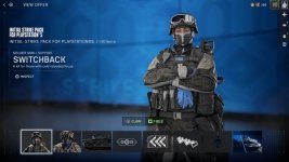 Das Bild zeigt eine Benutzeroberfläche aus einem Videospiel, vermutlich einem Ego-Shooter. In der Mitte des Bildes steht ein Soldat mit einem taktischen Outfit und einer Schutzbrille. Auf der linken Seite ist ein Bereich für die Auswahl von Soldaten-Skins und Ausrüstungsgegenständen zu sehen, während auf der rechten Seite Informationen über das Initial Strike Pack angezeigt werden, das exklusive Inhalte für PlayStation 5 bietet. Die Farbgebung ist überwiegend blau, was gut zum PlayStation-Design passt. Am unteren Rand gibt es Optionen zum Einlösen von Inhalten oder zum Anzeigen von Details. Das Bild zeigt eine Benutzeroberfläche aus einem Videospiel, vermutlich einem Ego-Shooter. In der Mitte des Bildes steht ein Soldat mit einem taktischen Outfit und einer Schutzbrille. Auf der linken Seite ist ein Bereich für die Auswahl von Soldaten-Skins und Ausrüstungsgegenständen zu sehen, während auf der rechten Seite Informationen über das Initial Strike Pack angezeigt werden, das exklusive Inhalte für PlayStation 5 bietet. Die Farbgebung ist überwiegend blau, was gut zum PlayStation-Design passt. Am unteren Rand gibt es Optionen zum Einlösen von Inhalten oder zum Anzeigen von Details.