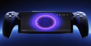 Das Bild zeigt ein Handheld-Gerät mit einem großen Bildschirm und einem Design, das an einen PlayStation-Controller angelehnt ist. Der Bildschirm ist zentral positioniert und zeigt eine grafische Darstellung, die an eine pulsierende Energie oder Galaxie erinnert. Die Farben sind hauptsächlich dunkelblau mit lila Akzenten. Die Steuerknöpfe und Sticks des Controllers sind sichtbar an den Seiten des Bildschirms angeordnet, was auf eine tragbare Gaming-Lösung hinweist. Diese Technik lässt auf eine moderne Gaming-Plattform schließen, die möglicherweise Cloud-Streaming-Funktionen bietet und somit eine neue Dimension des Spielens eröffnet. Das Bild zeigt ein Handheld-Gerät mit einem großen Bildschirm und einem Design, das an einen PlayStation-Controller angelehnt ist. Der Bildschirm ist zentral positioniert und zeigt eine grafische Darstellung, die an eine pulsierende Energie oder Galaxie erinnert. Die Farben sind hauptsächlich dunkelblau mit lila Akzenten. Die Steuerknöpfe und Sticks des Controllers sind sichtbar an den Seiten des Bildschirms angeordnet, was auf eine tragbare Gaming-Lösung hinweist. Diese Technik lässt auf eine moderne Gaming-Plattform schließen, die möglicherweise Cloud-Streaming-Funktionen bietet und somit eine neue Dimension des Spielens eröffnet.