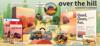 Das Bild zeigt die Collector's Edition des Spiels Over the Hill. Im Vordergrund sind die physischen Spielversionen für PS5 und Switch 2 abgebildet, umgeben von verschiedenen Sammlerstücken. Dazu gehören ein gestickter Patch, ein Fenster-Kleber, ein Poster, ein Lanyard, ein Acrylständer in Form eines Autos und ein Enamel Pin. Die gesamte Präsentation wird von einem idyllischen Hintergrund mit einer Waldlandschaft und dem Schriftzug des Spiels geprägt. Die Gestaltung vermittelt ein Gefühl von Abenteuer und Entspannung, passend zum Inhalt des Spiels.'s Edition des Spiels Over the Hill. Im Vordergrund sind die physischen Spielversionen für PS5 und Switch 2 abgebildet, umgeben von verschiedenen Sammlerstücken. Dazu gehören ein gestickter Patch, ein Fenster-Kleber, ein Poster, ein Lanyard, ein Acrylständer in Form eines Autos und ein Enamel Pin. Die gesamte Präsentation wird von einem idyllischen Hintergrund mit einer Waldlandschaft und dem Schriftzug des Spiels geprägt. Die Gestaltung vermittelt ein Gefühl von Abenteuer und Entspannung, passend zum Inhalt des Spiels. Das Bild zeigt die Collector's Edition des Spiels Over the Hill. Im Vordergrund sind die physischen Spielversionen für PS5 und Switch 2 abgebildet, umgeben von verschiedenen Sammlerstücken. Dazu gehören ein gestickter Patch, ein Fenster-Kleber, ein Poster, ein Lanyard, ein Acrylständer in Form eines Autos und ein Enamel Pin. Die gesamte Präsentation wird von einem idyllischen Hintergrund mit einer Waldlandschaft und dem Schriftzug des Spiels geprägt. Die Gestaltung vermittelt ein Gefühl von Abenteuer und Entspannung, passend zum Inhalt des Spiels.'s Edition des Spiels Over the Hill. Im Vordergrund sind die physischen Spielversionen für PS5 und Switch 2 abgebildet, umgeben von verschiedenen Sammlerstücken. Dazu gehören ein gestickter Patch, ein Fenster-Kleber, ein Poster, ein Lanyard, ein Acrylständer in Form eines Autos und ein Enamel Pin. Die gesamte Präsentation wird von einem idyllischen Hintergrund mit einer Waldlandschaft und dem Schriftzug des Spiels geprägt. Die Gestaltung vermittelt ein Gefühl von Abenteuer und Entspannung, passend zum Inhalt des Spiels.