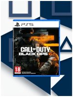 Das Bild zeigt die Verpackung des Spiels Call of Duty: Black Ops 6 für die PS5. Die Verpackung ist klar erkennbar, wobei der Titel Call of Duty prominent in weißer Schrift hervorgehoben ist. In der oberen linken Ecke befindet sich das PEGI-18-Symbol, das auf die Altersfreigabe hinweist. Der Hintergrund der Verpackung zeigt visuelle Elemente, die zum militärischen und actionreichen Thema des Spiels passen, ohne jedoch spezifische Details zu verraten. Die Verpackung ist auf einem geometrischen Hintergrund platziert, der in verschiedenen Blautönen gestaltet ist.