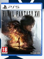 Das Bild zeigt die Verpackung des Spiels Final Fantasy XVI für die PlayStation 5. Auf dem Cover sieht man einen Charakter mit dunklen Haaren und intensiven Gesichtszügen, umgeben von fantastischen und feurigen Elementen. Im Hintergrund sind verworrene Landschaften sowie mystische Strukturen erkennbar, die die dramatische Atmosphäre des Spiels unterstreichen. Oben auf der Verpackung steht der Titel in großen, auffälligen Buchstaben, während das Alterssymbol in der unteren Ecke hervorsticht. Insgesamt vermittelt das Design das Gefühl von Abenteuer und epischer Handlung.