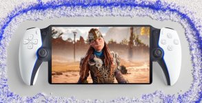 Das Bild zeigt einen PS6-Handheld, der mit einem Bildschirm und einem klassisch gestalteten Controller verbunden ist. Auf dem Bildschirm ist eine detailreiche Grafik eines Spiels zu sehen, was die hohe visuelle Qualität unterstreicht. Der Handheld ist in einem modernen, ansprechenden Design gehalten, das reminiscent an die aktuelle PlayStation-Ästhetik ist. Um den Handheld sind farbige Akzente in Blau und Weiß gestaltet, die einen dynamischen Look verleihen. Das Bild vermittelt den Eindruck, dass dieser Handheld eine spannende Erweiterung der PlayStation-Spielerfahrung darstellen könnte. Das Bild zeigt einen PS6-Handheld, der mit einem Bildschirm und einem klassisch gestalteten Controller verbunden ist. Auf dem Bildschirm ist eine detailreiche Grafik eines Spiels zu sehen, was die hohe visuelle Qualität unterstreicht. Der Handheld ist in einem modernen, ansprechenden Design gehalten, das reminiscent an die aktuelle PlayStation-Ästhetik ist. Um den Handheld sind farbige Akzente in Blau und Weiß gestaltet, die einen dynamischen Look verleihen. Das Bild vermittelt den Eindruck, dass dieser Handheld eine spannende Erweiterung der PlayStation-Spielerfahrung darstellen könnte.