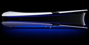 Das Bild zeigt eine moderne Spielkonsole in einem eleganten Design mit futuristischer Form, weißen Gehäuse und leuchtenden blauen Elementen, die Technik und Spielspaß symbolisieren.