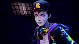 Das Bild zeigt eine stilisierte Figur mit einem auffälligen Outfit. Der Charakter hat blasse Haut und trägt einen farbenfrohen, übergroßen Hoodie mit verschiedenen Aufnähern. Auf dem Kopf sitzt eine lässige Cap. Seine Augen sind leuchtend und auffällig, während sein Gesicht ein leicht schelmisches Lächeln zeigt. Um den Hals trägt er bunte Kopfhörer, die zum jugendlichen und stylischen Look beitragen. Der Hintergrund scheint düster und mysteriös, was die Atmosphäre des insgesamt lebendigen und energischen Charakters unterstreicht. Das Bild zeigt eine stilisierte Figur mit einem auffälligen Outfit. Der Charakter hat blasse Haut und trägt einen farbenfrohen, übergroßen Hoodie mit verschiedenen Aufnähern. Auf dem Kopf sitzt eine lässige Cap. Seine Augen sind leuchtend und auffällig, während sein Gesicht ein leicht schelmisches Lächeln zeigt. Um den Hals trägt er bunte Kopfhörer, die zum jugendlichen und stylischen Look beitragen. Der Hintergrund scheint düster und mysteriös, was die Atmosphäre des insgesamt lebendigen und energischen Charakters unterstreicht.