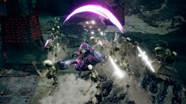 Das Bild zeigt eine Action-Szene aus dem Spiel Stupid Never Dies. In einem düsteren und teils mysteriösen Dungeon kämpft die Hauptfigur, ein Zombie namens Davy, gegen eine Gruppe von Skeletten. Die Skelettkrieger sind mit leuchtenden Waffen ausgestattet und wirken bedrohlich. Davy, halb verwest und dynamisch in Bewegung, führt einen kraftvollen Angriff aus, der mit lebhaften, explosiven Effekten unterstrichen wird. Die gesamte Atmosphäre ist von einer Mischung aus bedrückender Dunkelheit und lebendigen Farben geprägt, die den aufregenden Trash-Faktor des Spiels widerspiegelt. Das Bild zeigt eine Action-Szene aus dem Spiel Stupid Never Dies. In einem düsteren und teils mysteriösen Dungeon kämpft die Hauptfigur, ein Zombie namens Davy, gegen eine Gruppe von Skeletten. Die Skelettkrieger sind mit leuchtenden Waffen ausgestattet und wirken bedrohlich. Davy, halb verwest und dynamisch in Bewegung, führt einen kraftvollen Angriff aus, der mit lebhaften, explosiven Effekten unterstrichen wird. Die gesamte Atmosphäre ist von einer Mischung aus bedrückender Dunkelheit und lebendigen Farben geprägt, die den aufregenden Trash-Faktor des Spiels widerspiegelt.