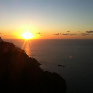 Sonnenuntergang im Meer.