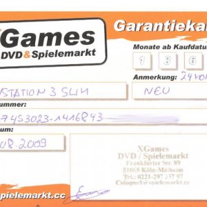 Der Entgültige Beweis - Unsere Garantiekarte von XGames