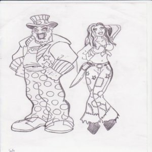 the devila s rejects fanart by sayler 

Links Captain Spaulding

Rechts Baby Firefly
