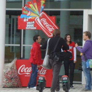 Hier bekommt man nach dem gamescom Besuch 250ml Coca-Cola umsonst! *danke*