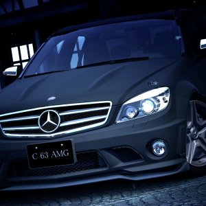 Mercedes Benz C63 AMG, matte black ;]
