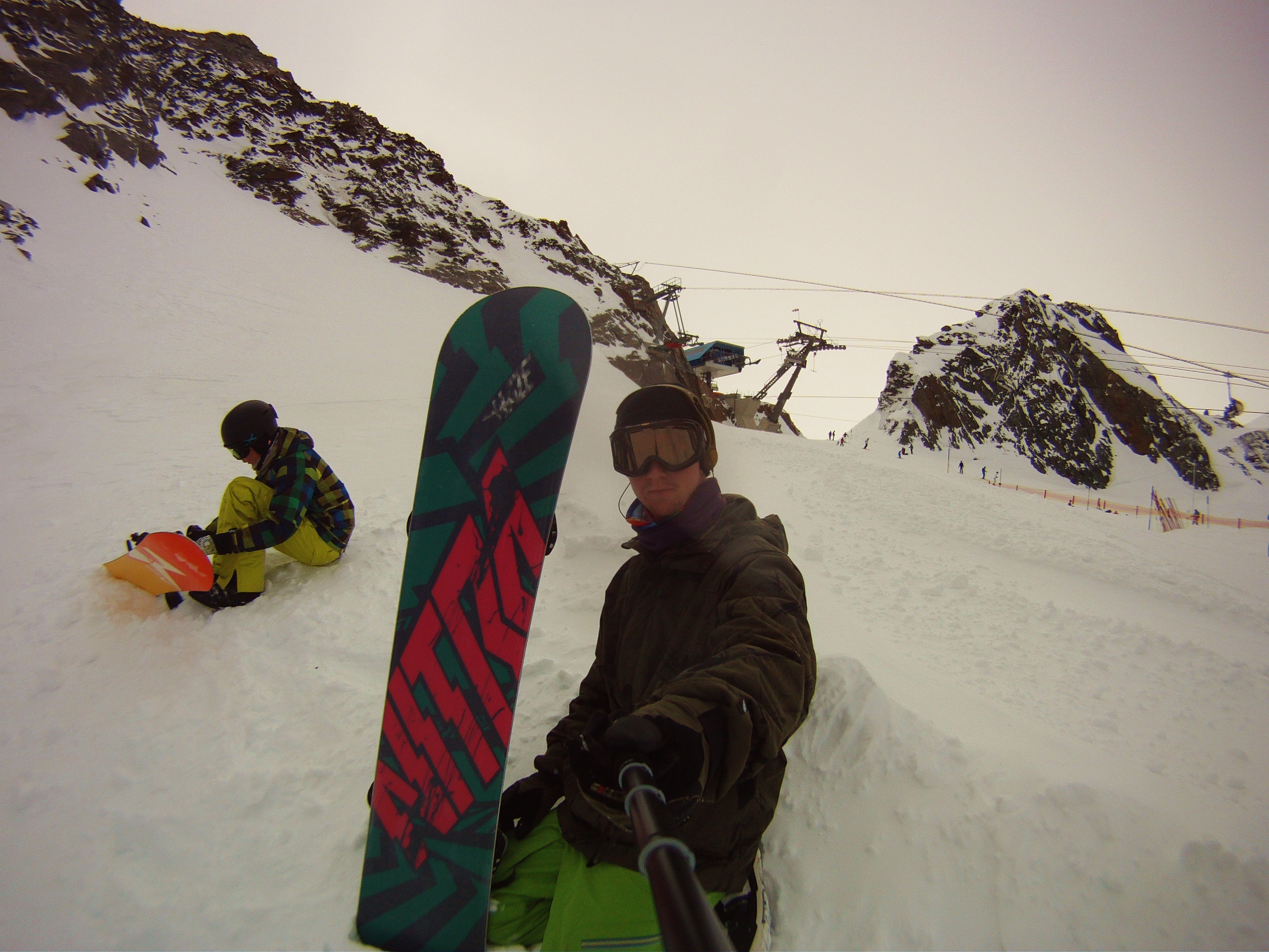Snowboarden in Stubai.