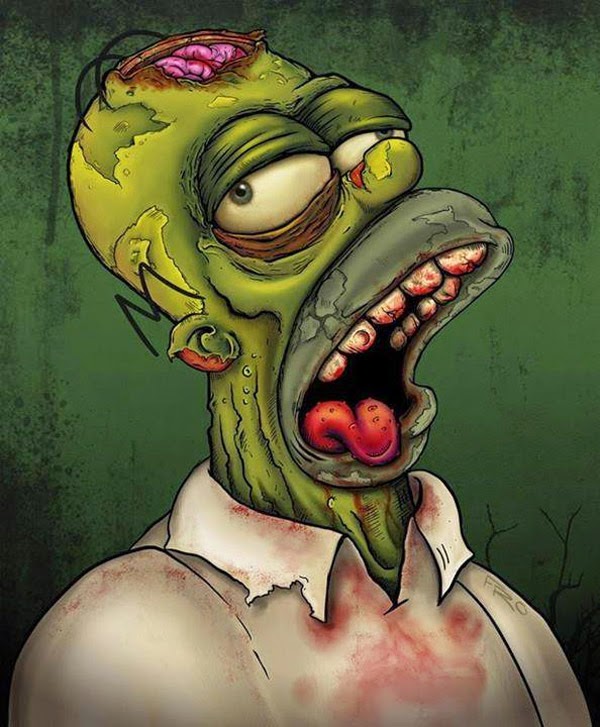 Homer Simpson zombie