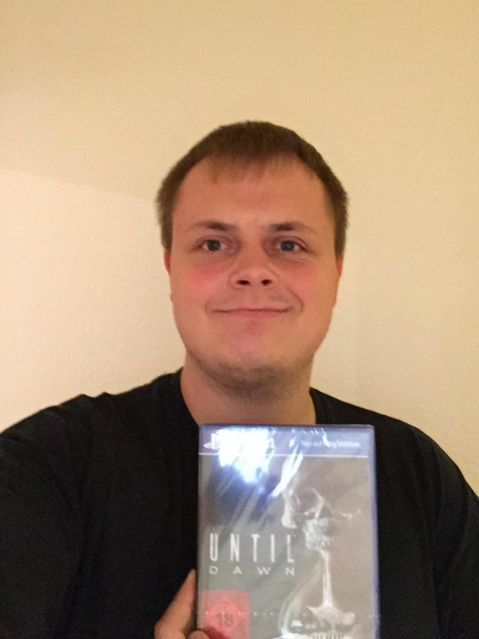 Diry mit seinem Gewinn "Until Dawn" 2.9.2015