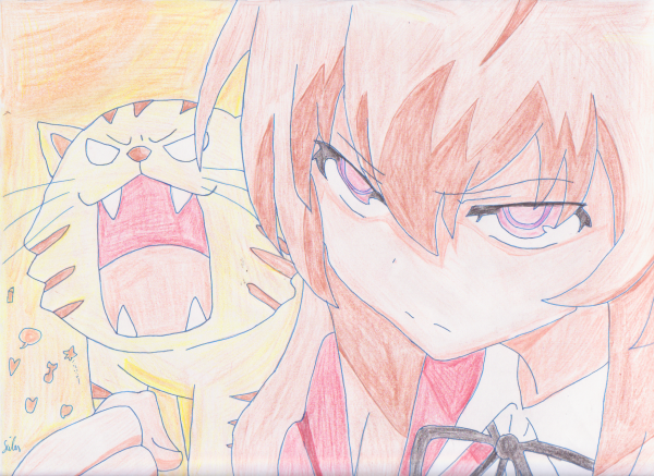 Palmtop Tiger und Aisaka Taiga

Outlines mit 0,25er Fineliner

Colo mit Buntis

Scanner hat natürlich alle Farben verschluckt -_-