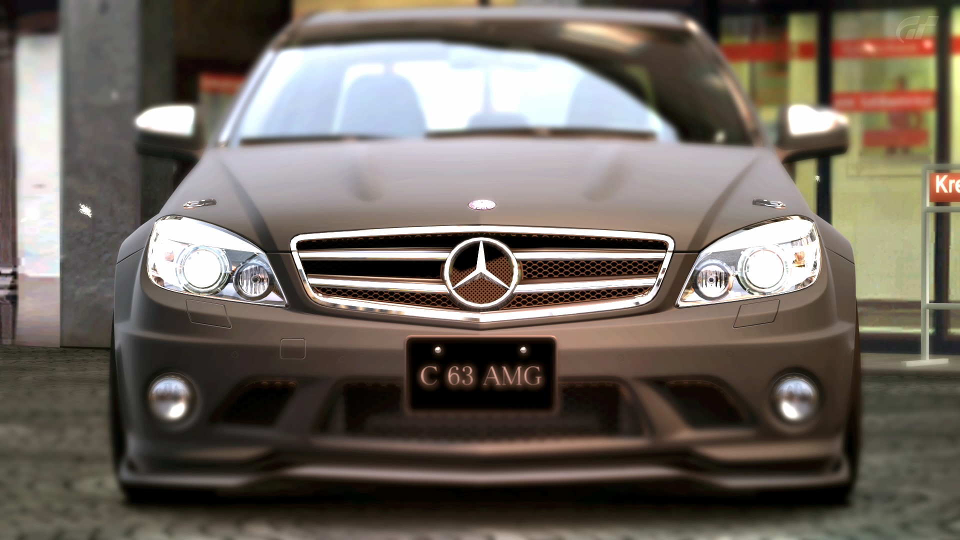 Mercedes Benz C63 AMG, matte black ;]