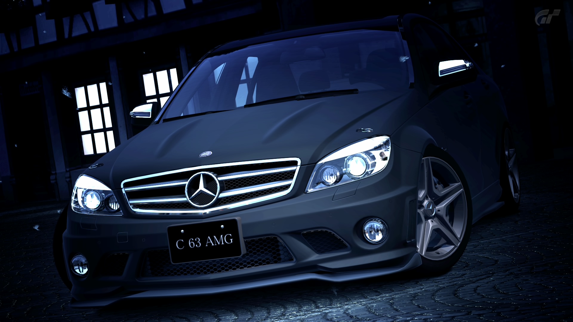 Mercedes Benz C63 AMG, matte black ;]